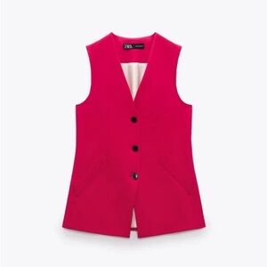 Zara Pink Suit Vest